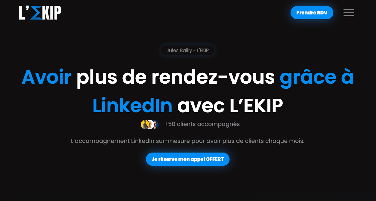 Exemple de création de site web fait par Jules Vincent